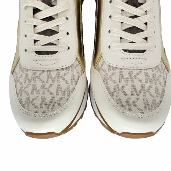 ✨Michael Kors Maddy Trainer Sneaker Brown Gold Women's Size 7 Casual Luxury New✨ - Picture 9 of 10